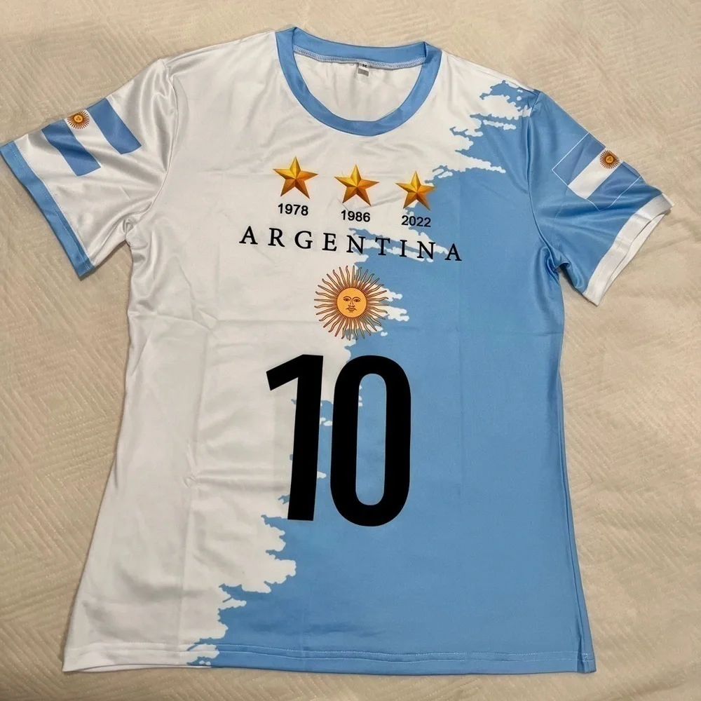 Argentina 3 times world champion fans jersey